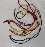 Lederen handgevlochten fluitkoord