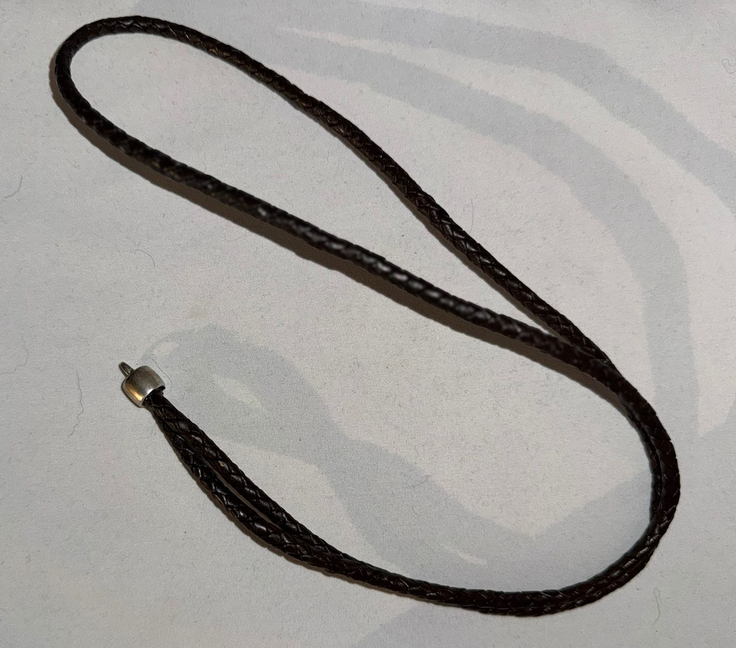 Lederen handgevlochten fluitkoord